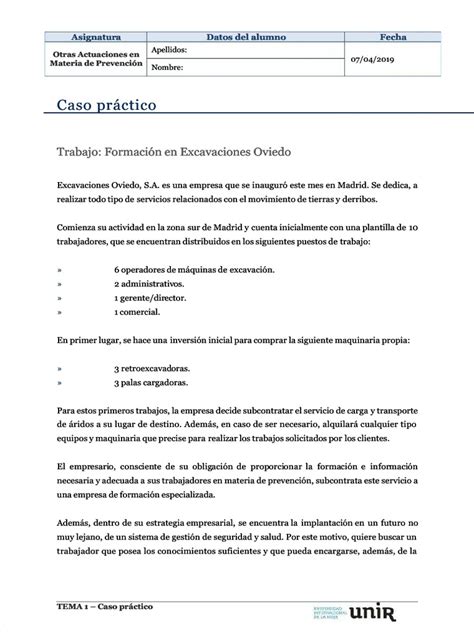 ovcion|Caso Práctico Formación en Excavaciones Oviedo .